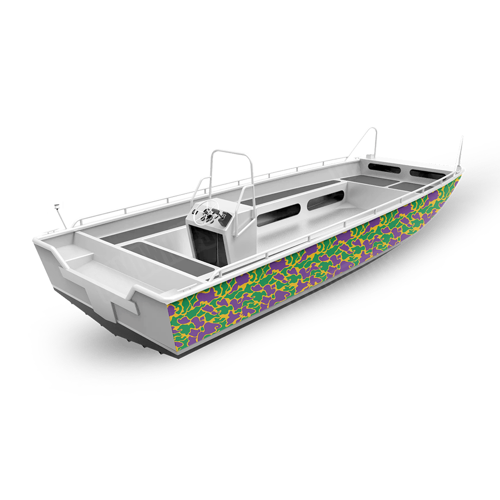 Old School Duck Mardi Gras Fishing Boat Wraps