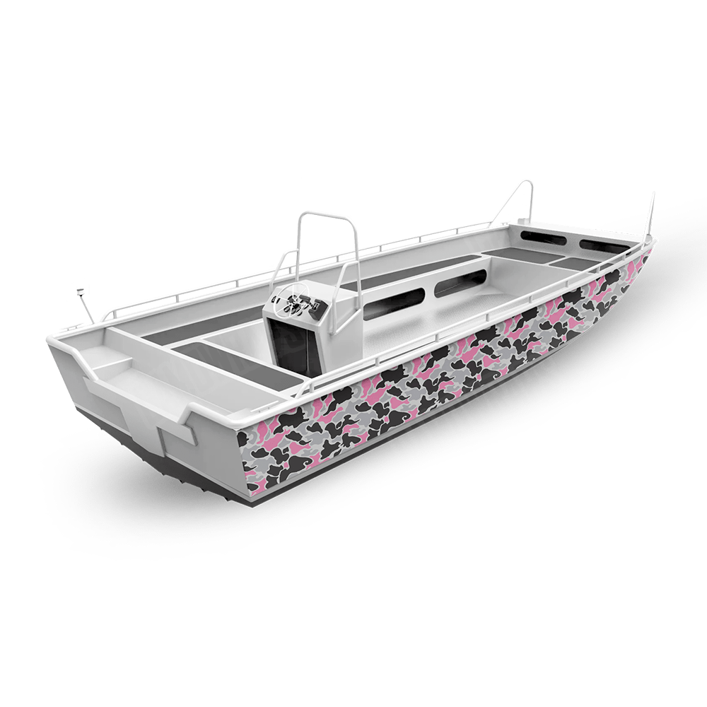 Old School Duck Pink Tiger Fishing Boat Wraps
