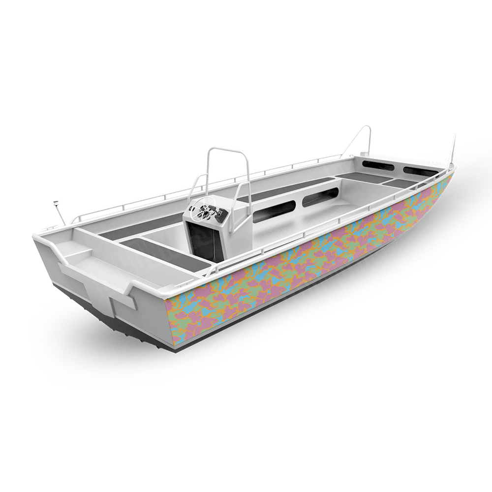 Old School Duck Sherbert Fishing Boat Wraps