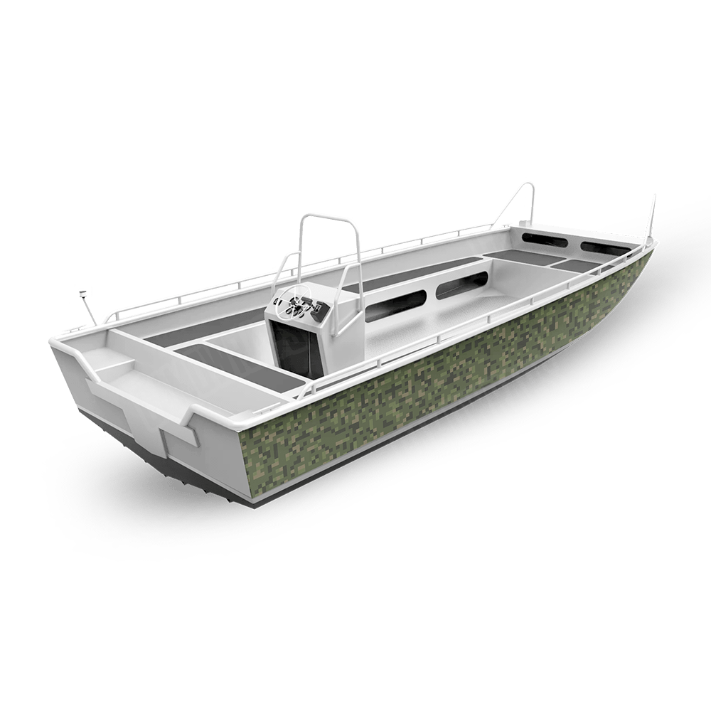 Pixel Army Green Fishing Boat Wraps