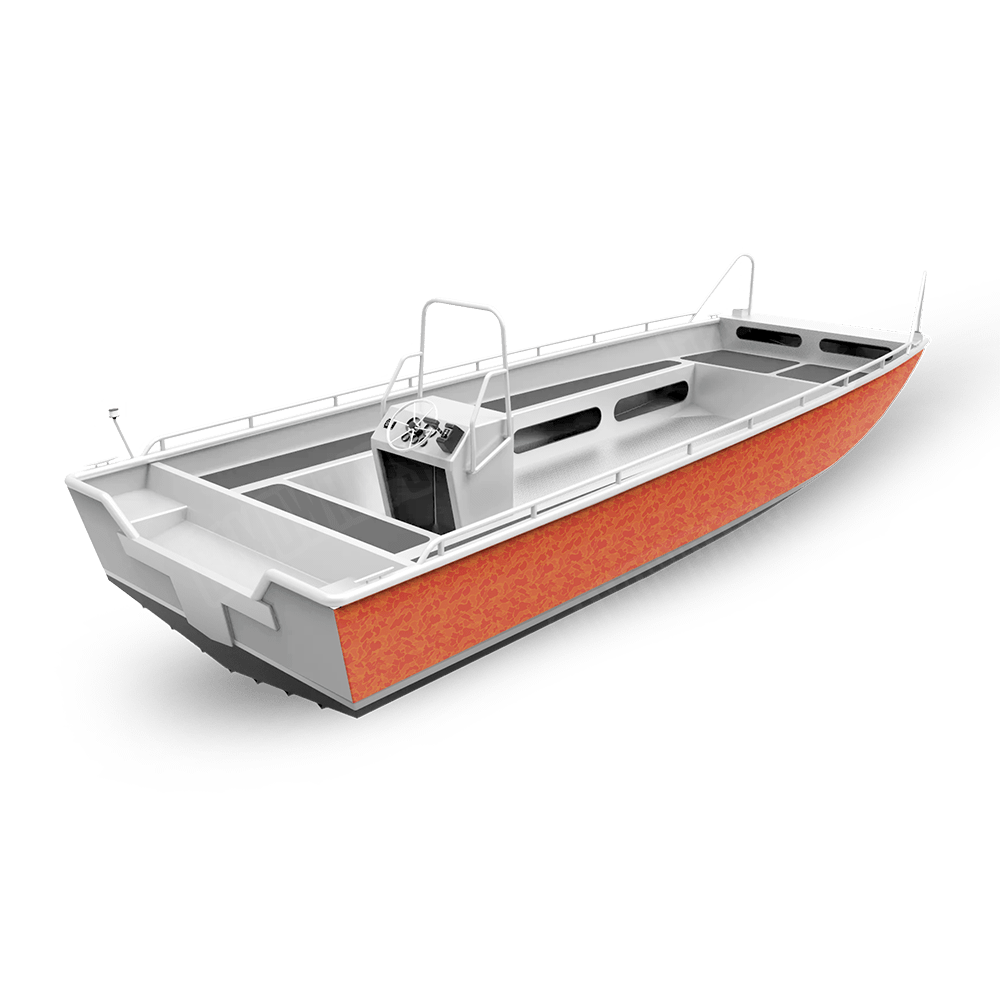 Old School Duck Elite Orange Fishing Boat Wraps