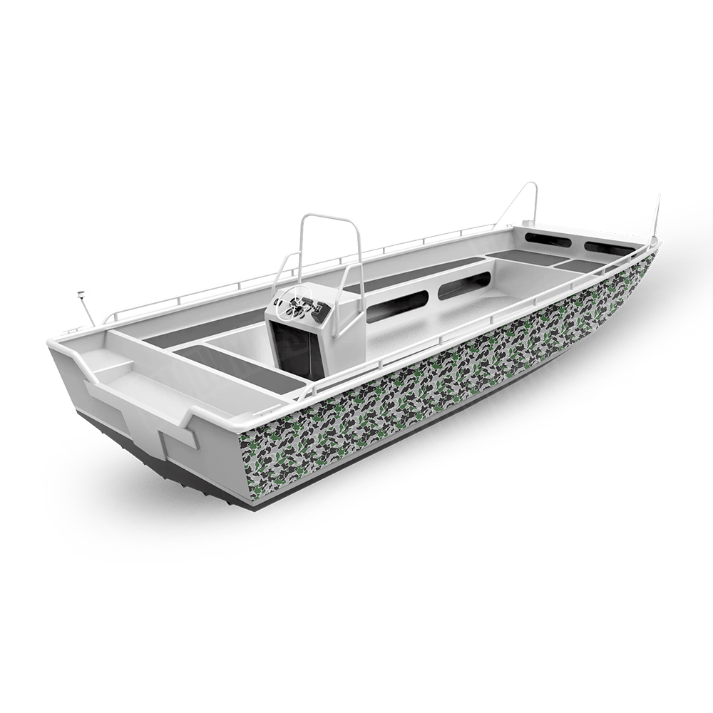 Old School Duck Green Tiger Fishing Boat Wraps