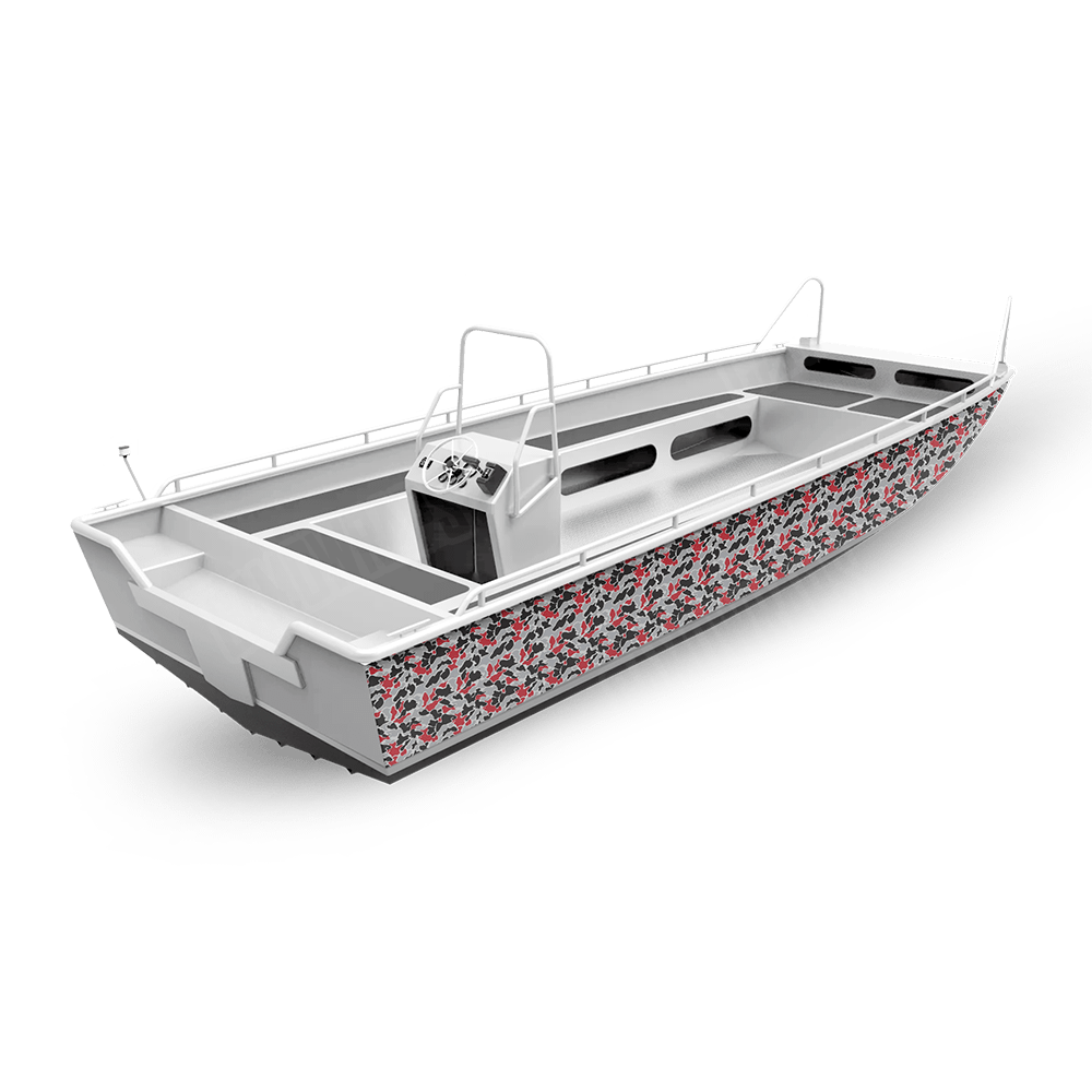 Old School Duck Red Tiger Fishing Boat Wraps