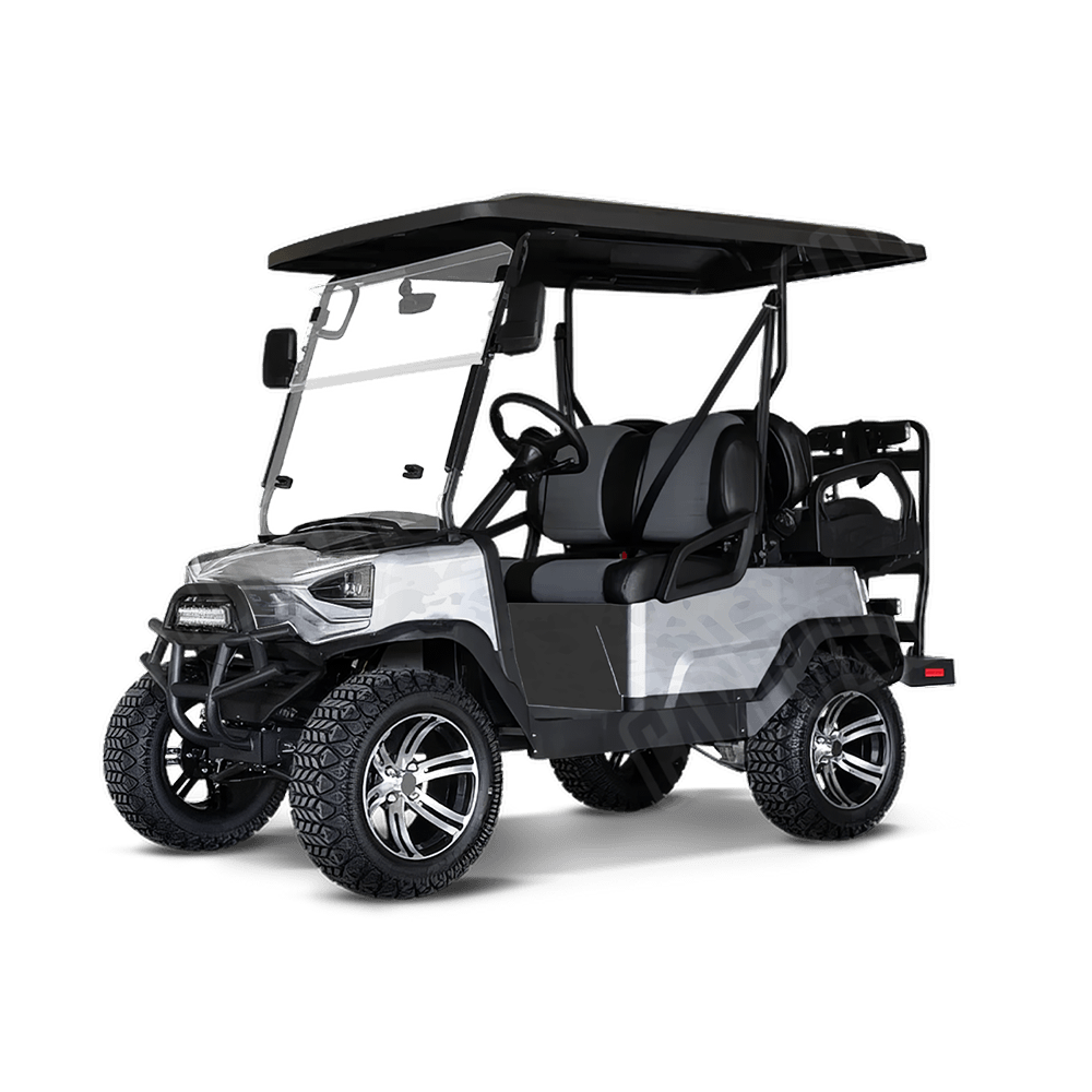Crystal Elite White Golf Cart Camo Vinyl Wrap