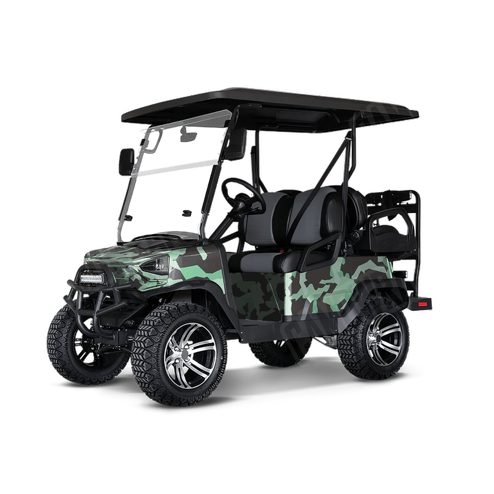 Erratic Mint Chocolate Chip Golf Cart Camo Vinyl Wrap