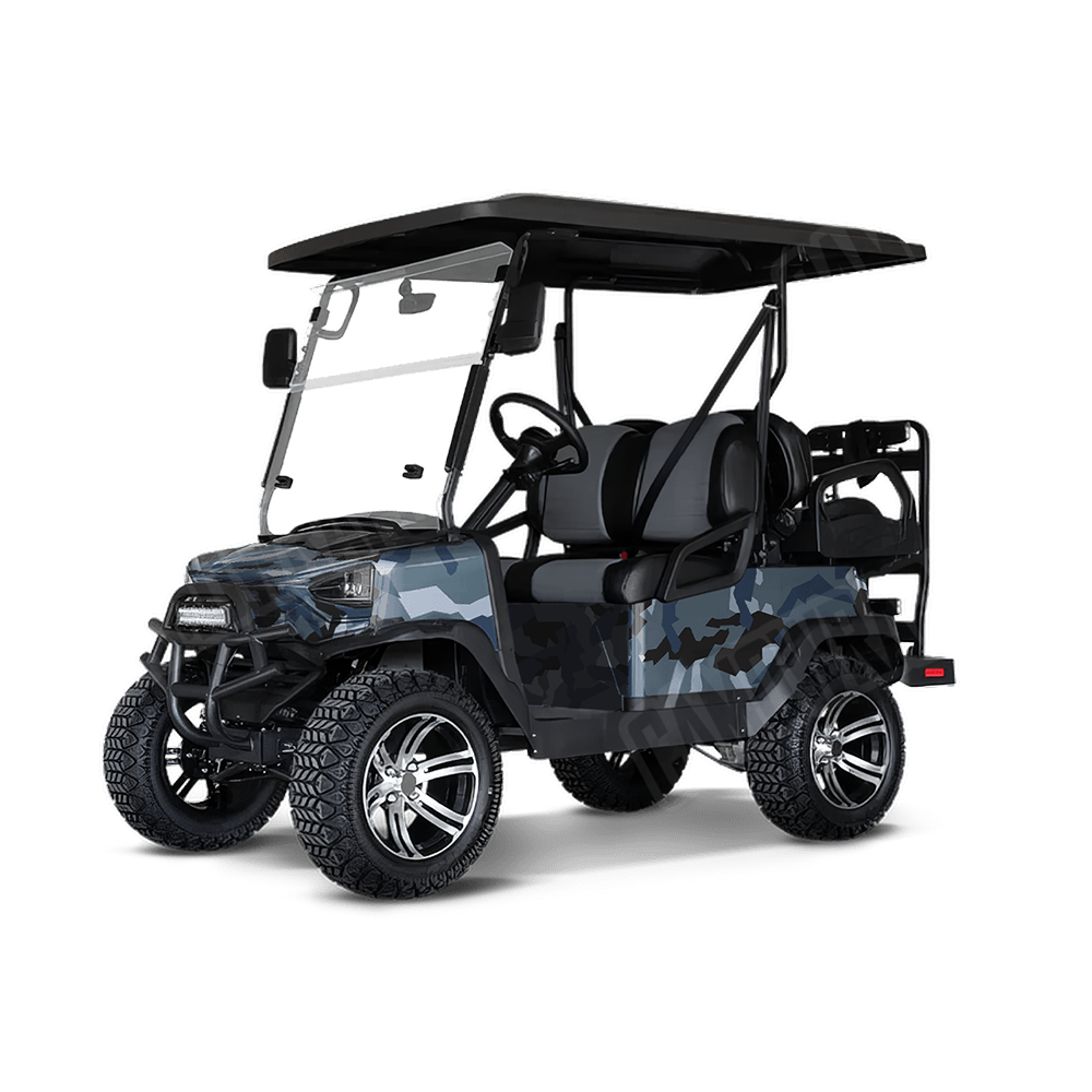 Erratic Navy Golf Cart Camo Vinyl Wrap