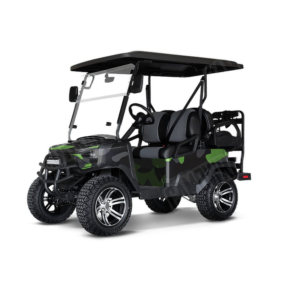 Jumbo Classic Metro Green Golf Cart Camo Vinyl Wrap