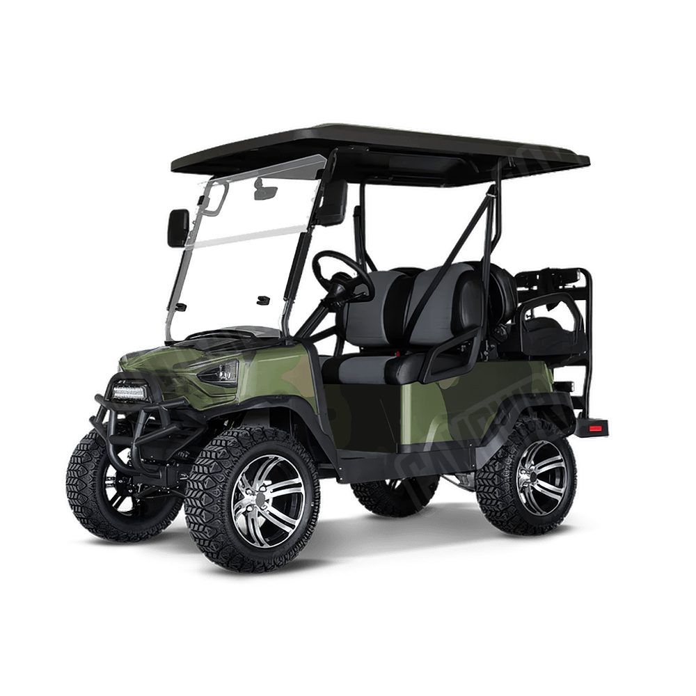 Jumbo Cumulus Army Green Golf Cart Camo Vinyl Wrap