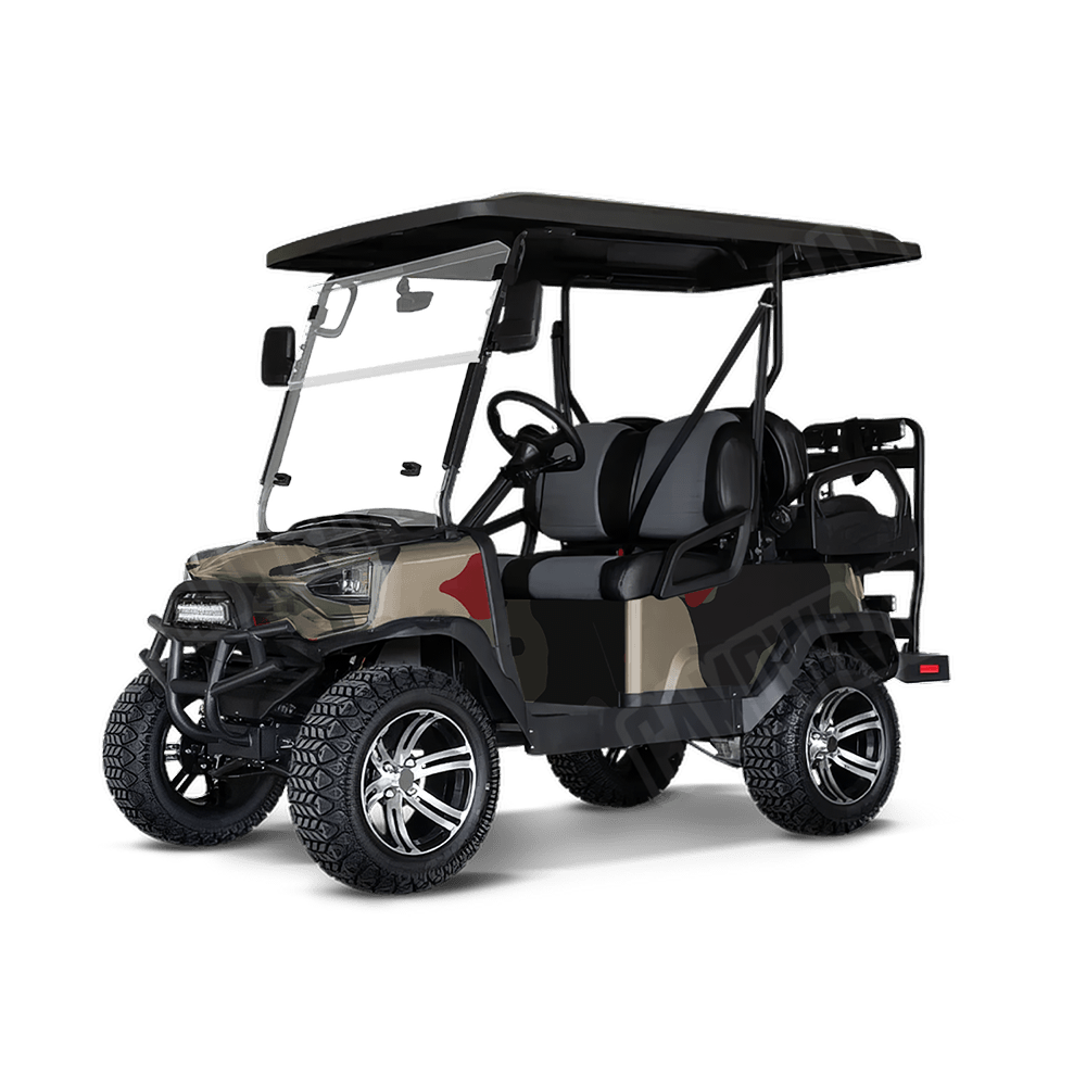 Jumbo Cumulus Militant Red Golf Cart Camo Vinyl Wrap
