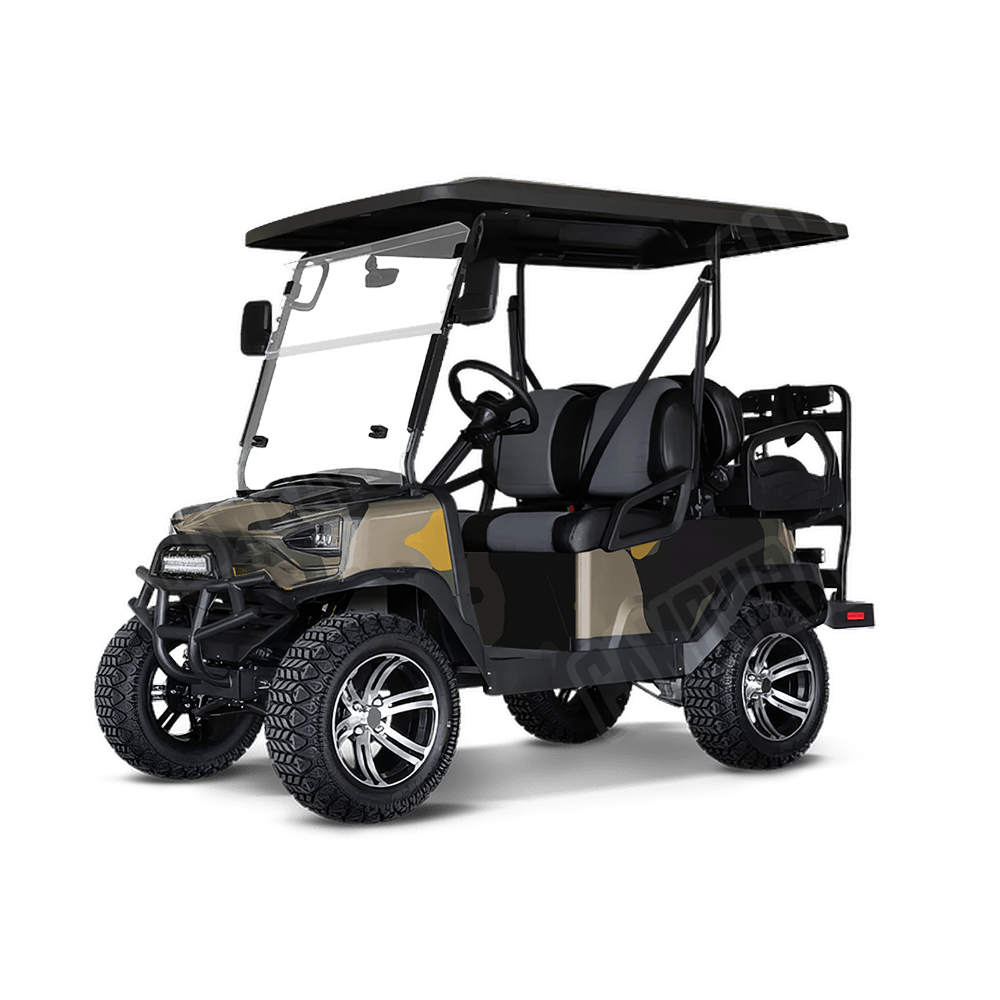 Jumbo Cumulus Militant Yellow Golf Cart Camo Vinyl Wrap