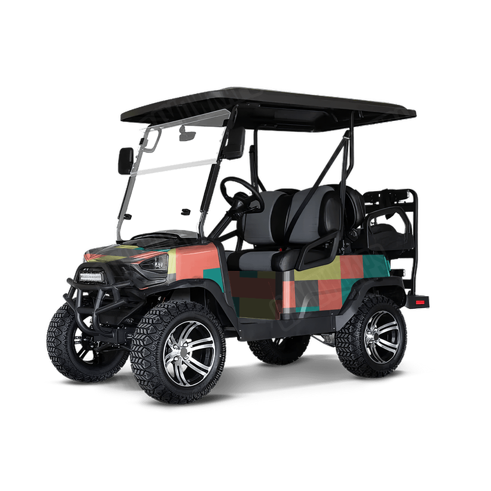 Pixel Fiesta Golf Cart Wraps