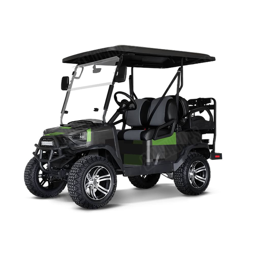 Pixel Metro Green Golf Cart Wraps