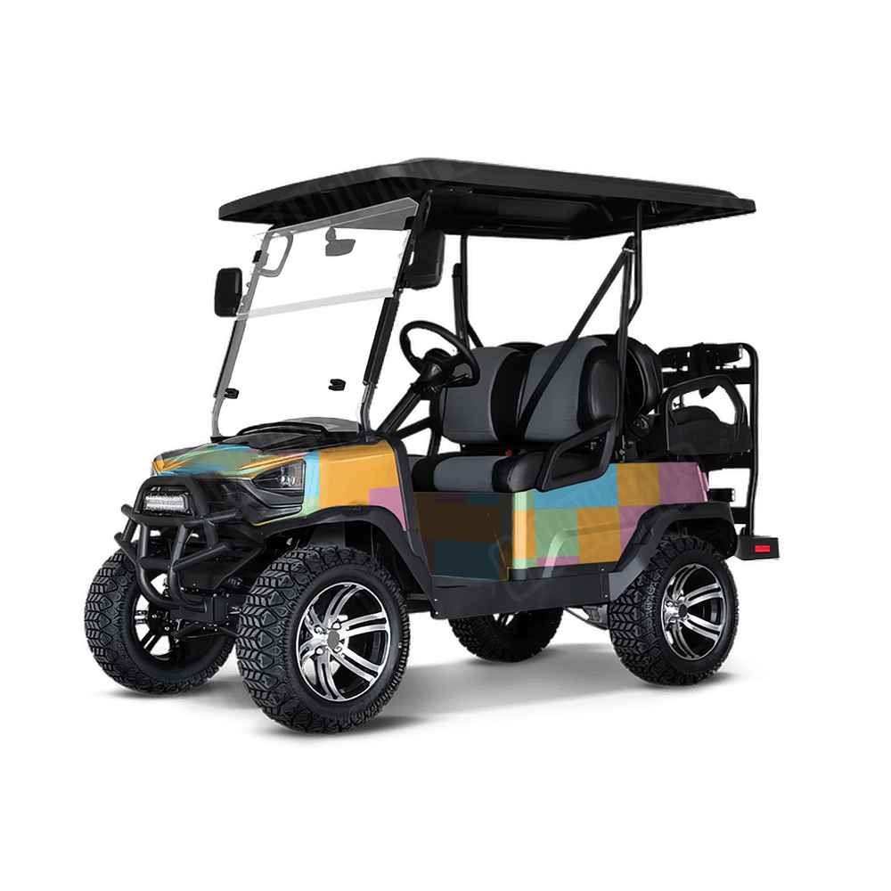 Pixel Sherbert Golf Cart Wraps