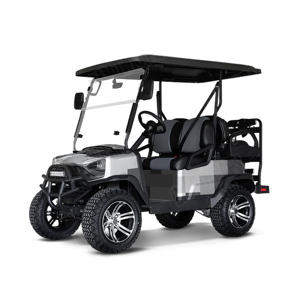 Pixel Snow Golf Cart Wraps