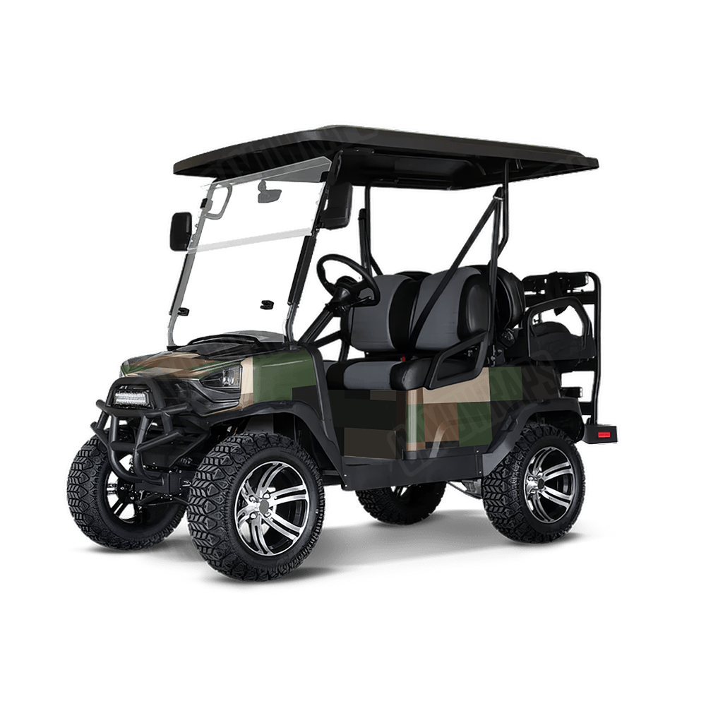 Pixel Woodland Golf Cart Wraps