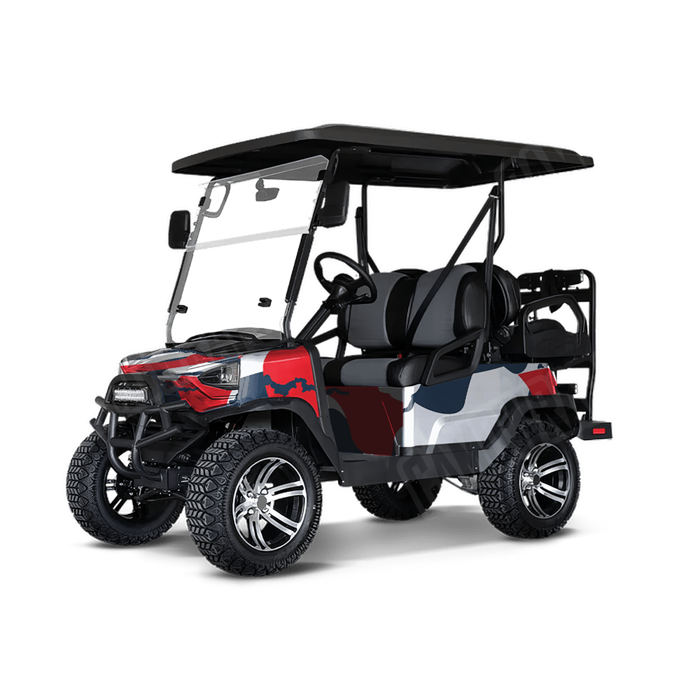 Jumbo Ragged America Golf Cart Camo Vinyl Wrap