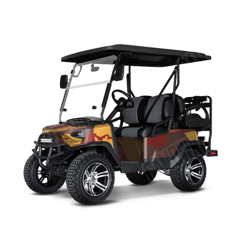 Jumbo Ragged Autumn Golf Cart Camo Vinyl Wrap