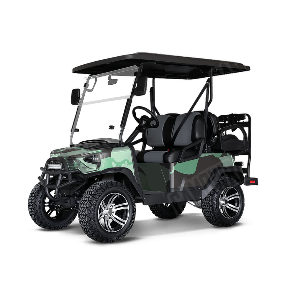 Jumbo Ragged Mint Chocolate Chip Golf Cart Camo Vinyl Wrap