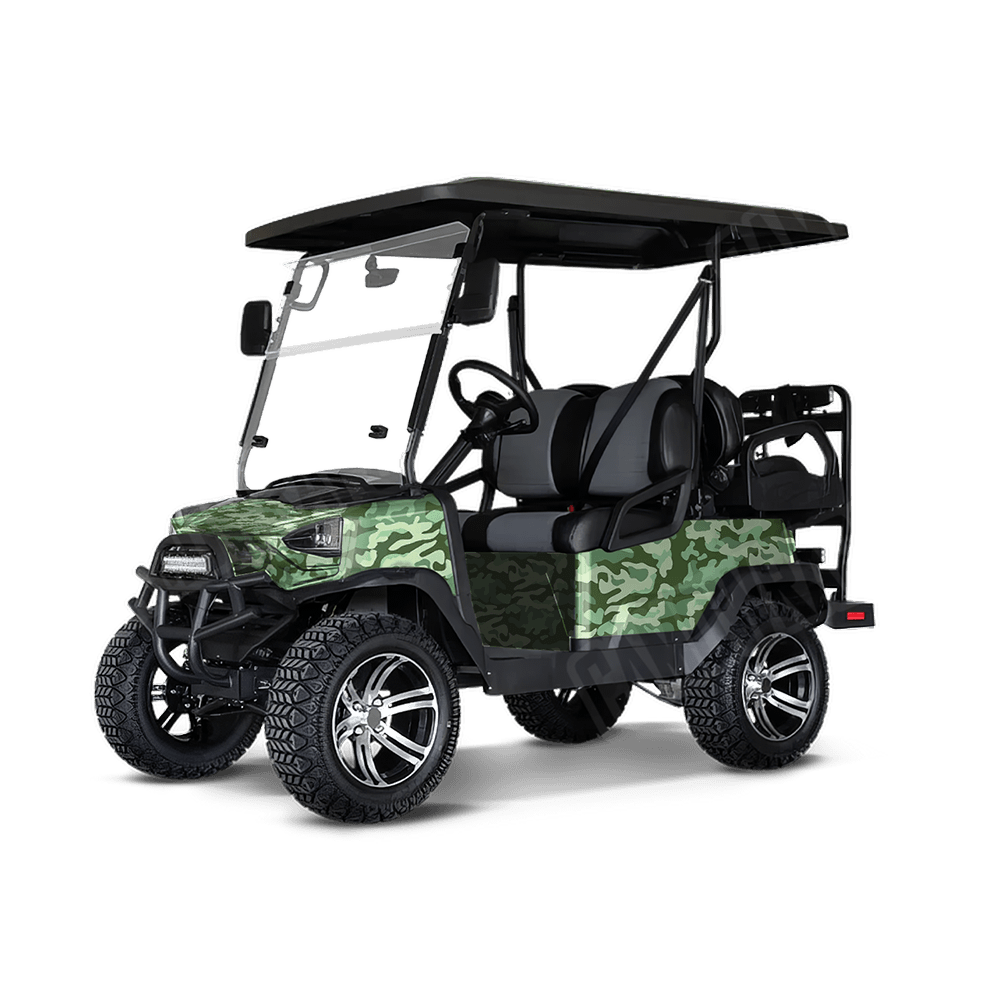 Large Classic Pistachio Golf Cart Camo Vinyl Wrap