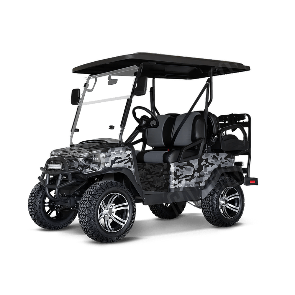 Large Classic Urban Night Golf Cart Camo Vinyl Wrap