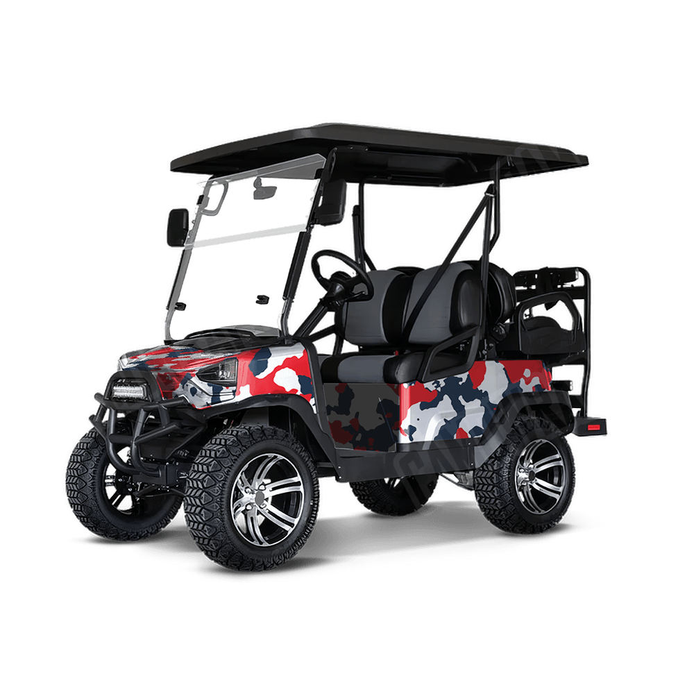 Large Cumulus America Golf Cart Camo Vinyl Wrap