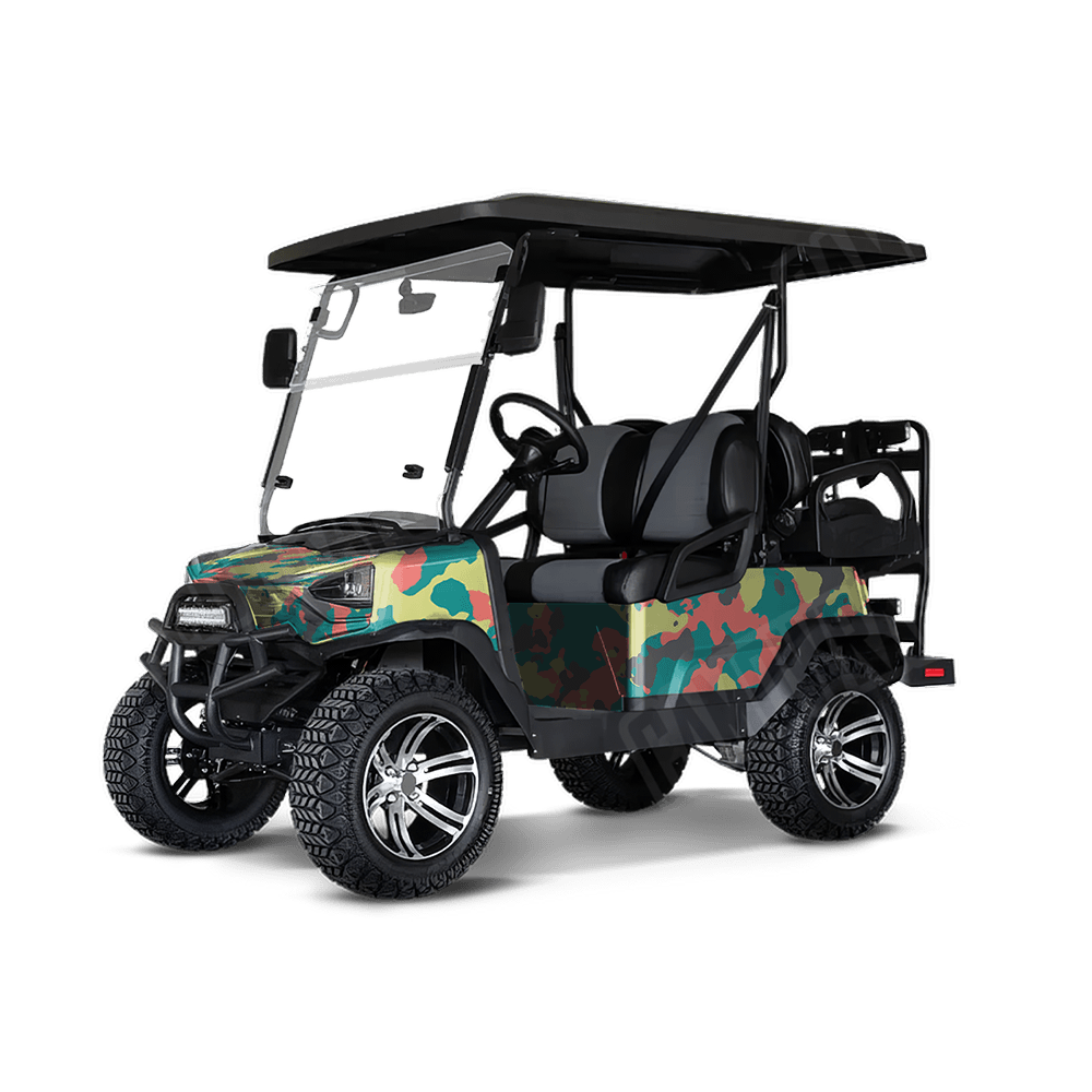 Large Cumulus Fiesta Golf Cart Camo Vinyl Wrap