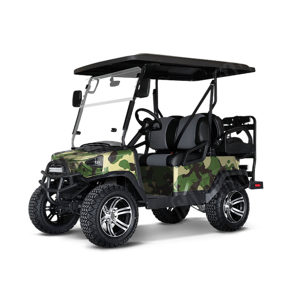 Large Cumulus Jungle Golf Cart Camo Vinyl Wrap