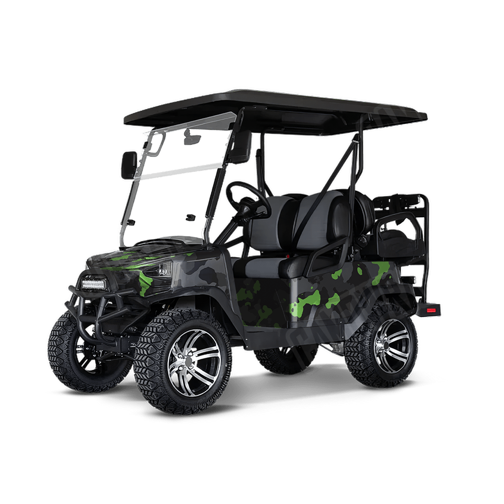 Large Cumulus Metro Green Golf Cart Camo Vinyl Wrap