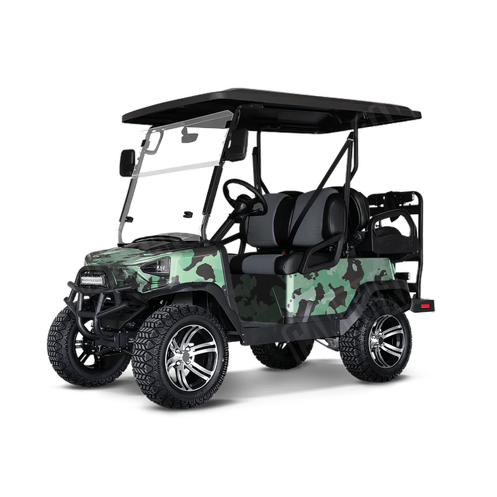 Large Cumulus Mint Chocolate Chip Golf Cart Camo Vinyl Wrap
