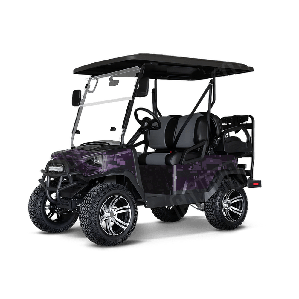 Large Digital Darkwing Golf Cart Camo Vinyl Wrap