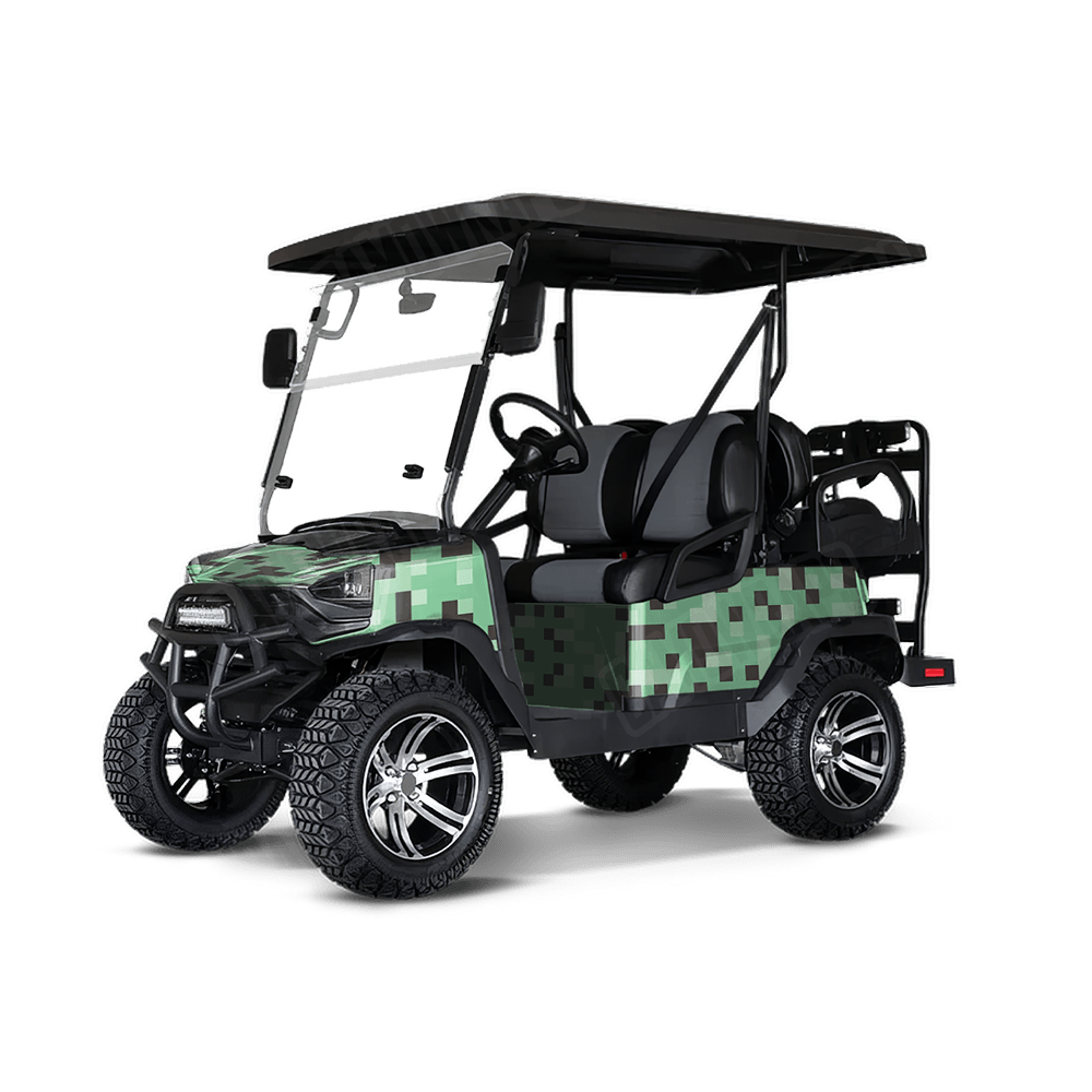 Pixel Mint Chocolate Chip Golf Cart Wraps