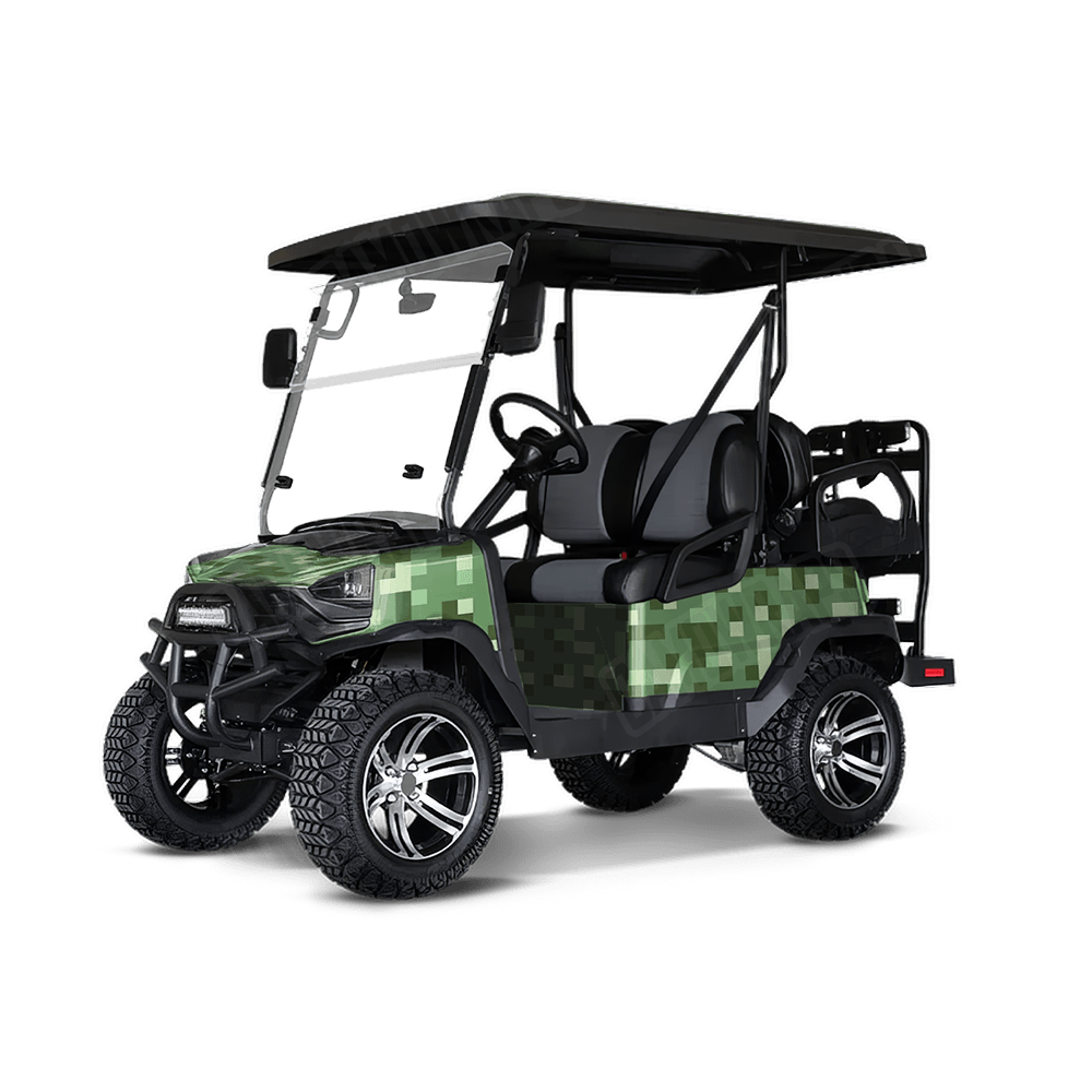 Pixel Pistachio Golf Cart Wraps