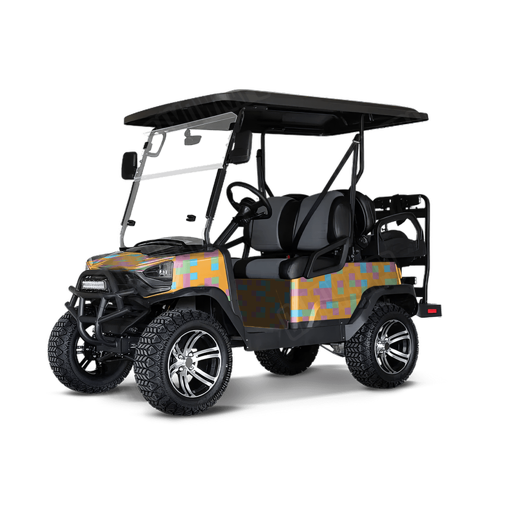 Pixel Sherbert Golf Cart Wraps