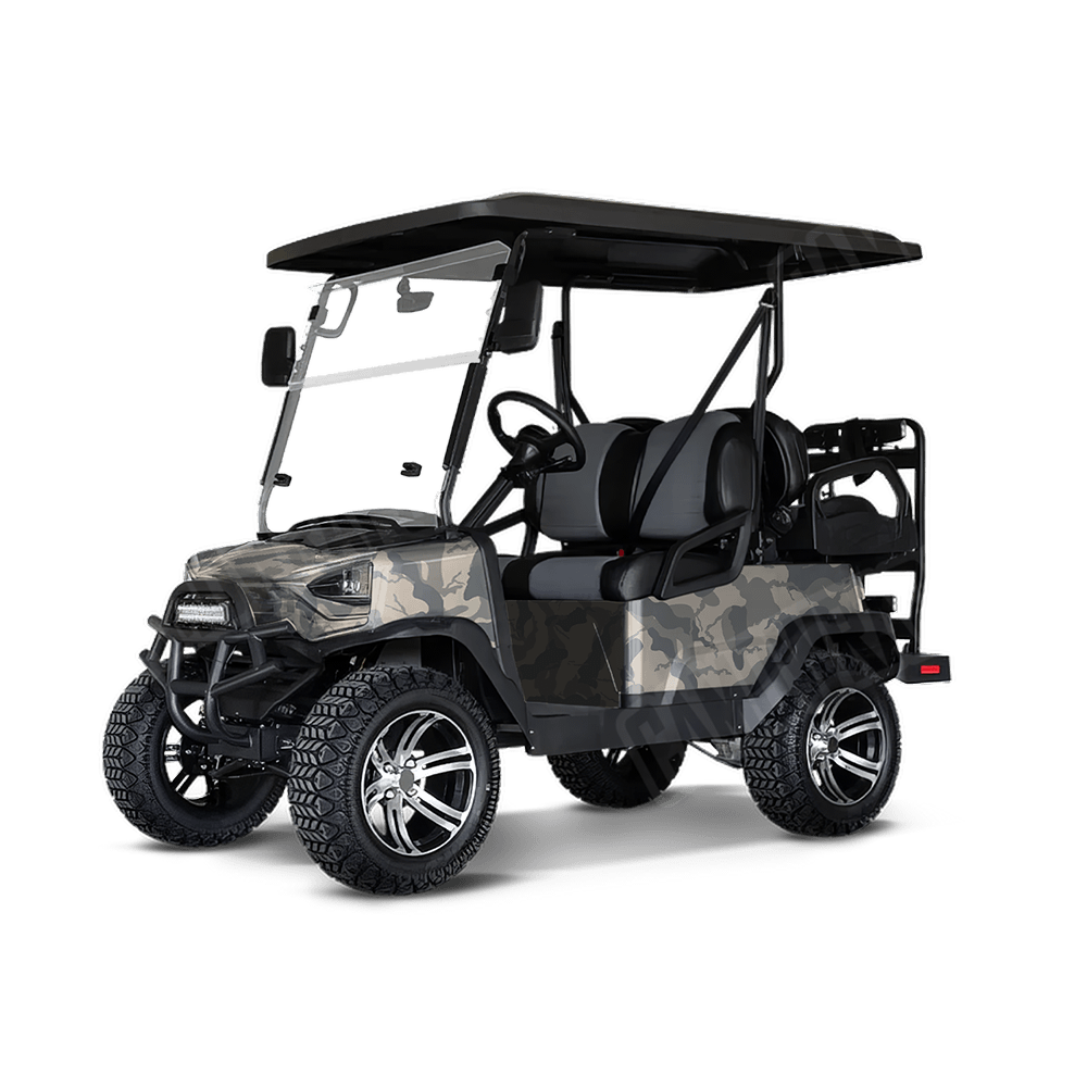 Large Ragged Army Golf Cart Camo Vinyl Wrap
