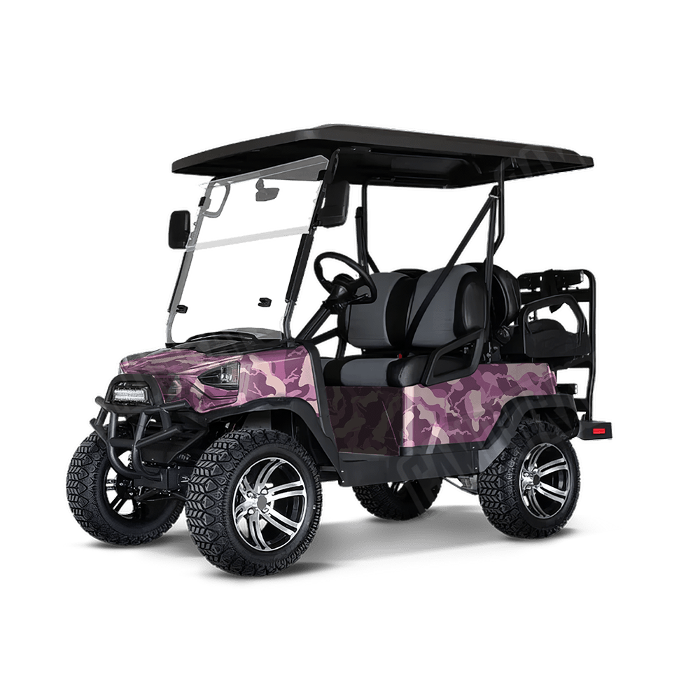 Large Ragged Floral Golf Cart Camo Vinyl Wrap