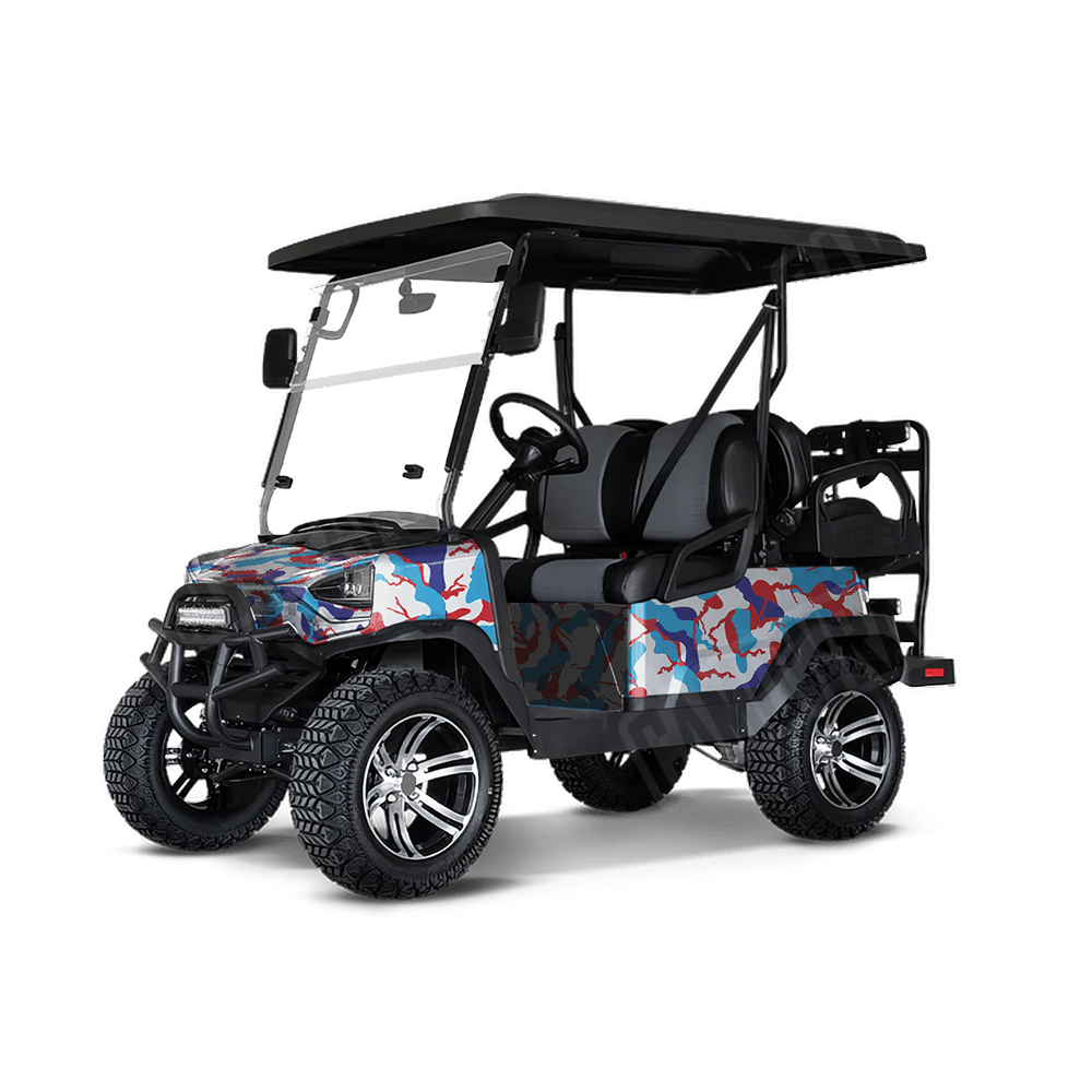 Large Ragged M Series Golf Cart Camo Vinyl Wrap