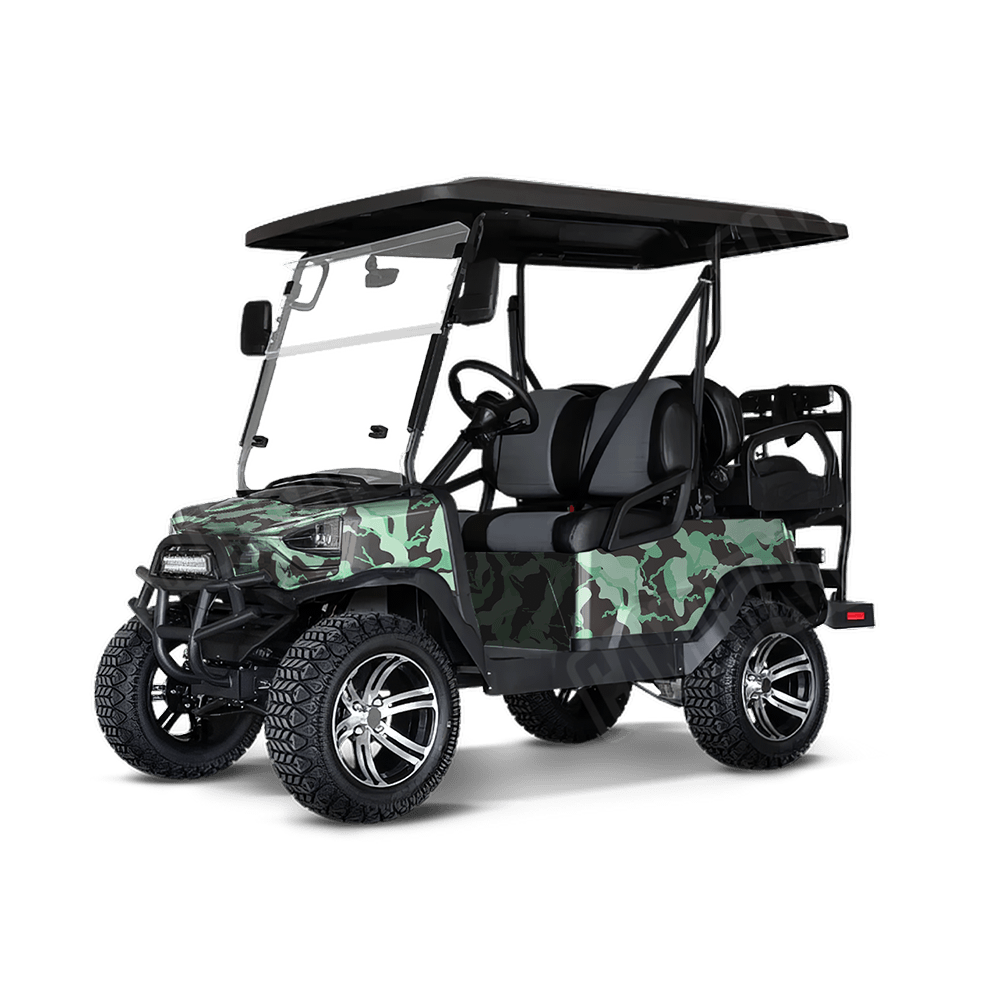 Large Ragged Mint Chocolate Chip Golf Cart Camo Vinyl Wrap
