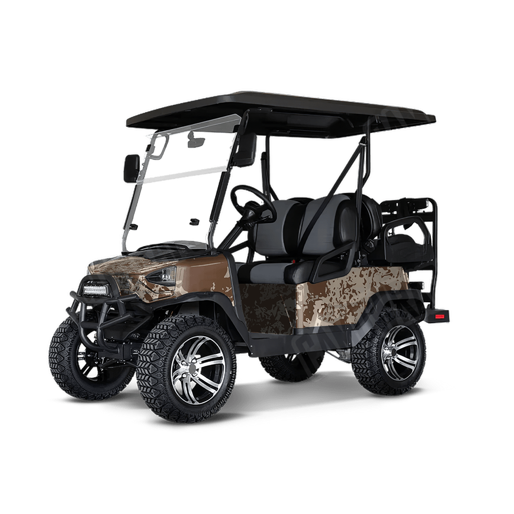 Pasted Desert Golf Cart Camo Vinyl Wrap