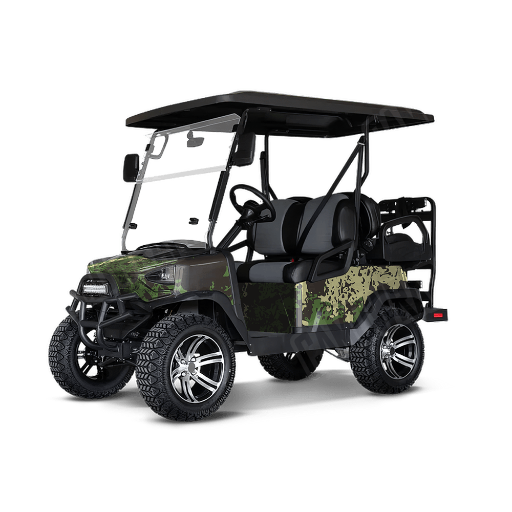 Pasted Jungle Golf Cart Camo Vinyl Wrap