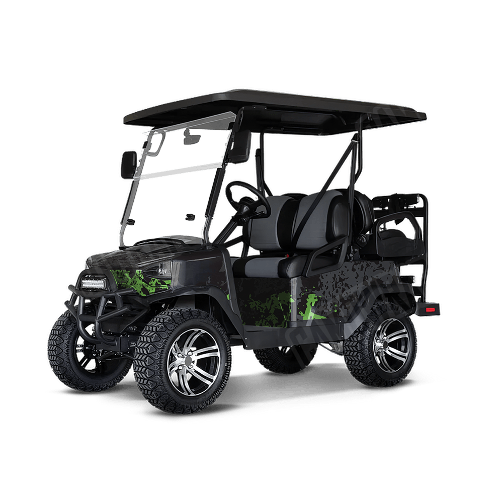 Pasted Metro Green Golf Cart Camo Vinyl Wrap