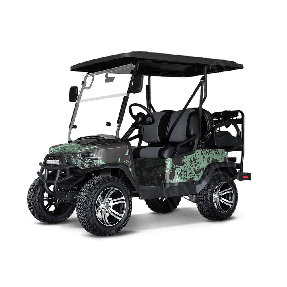 Pasted Mint Chocolate Chip Golf Cart Camo Vinyl Wrap