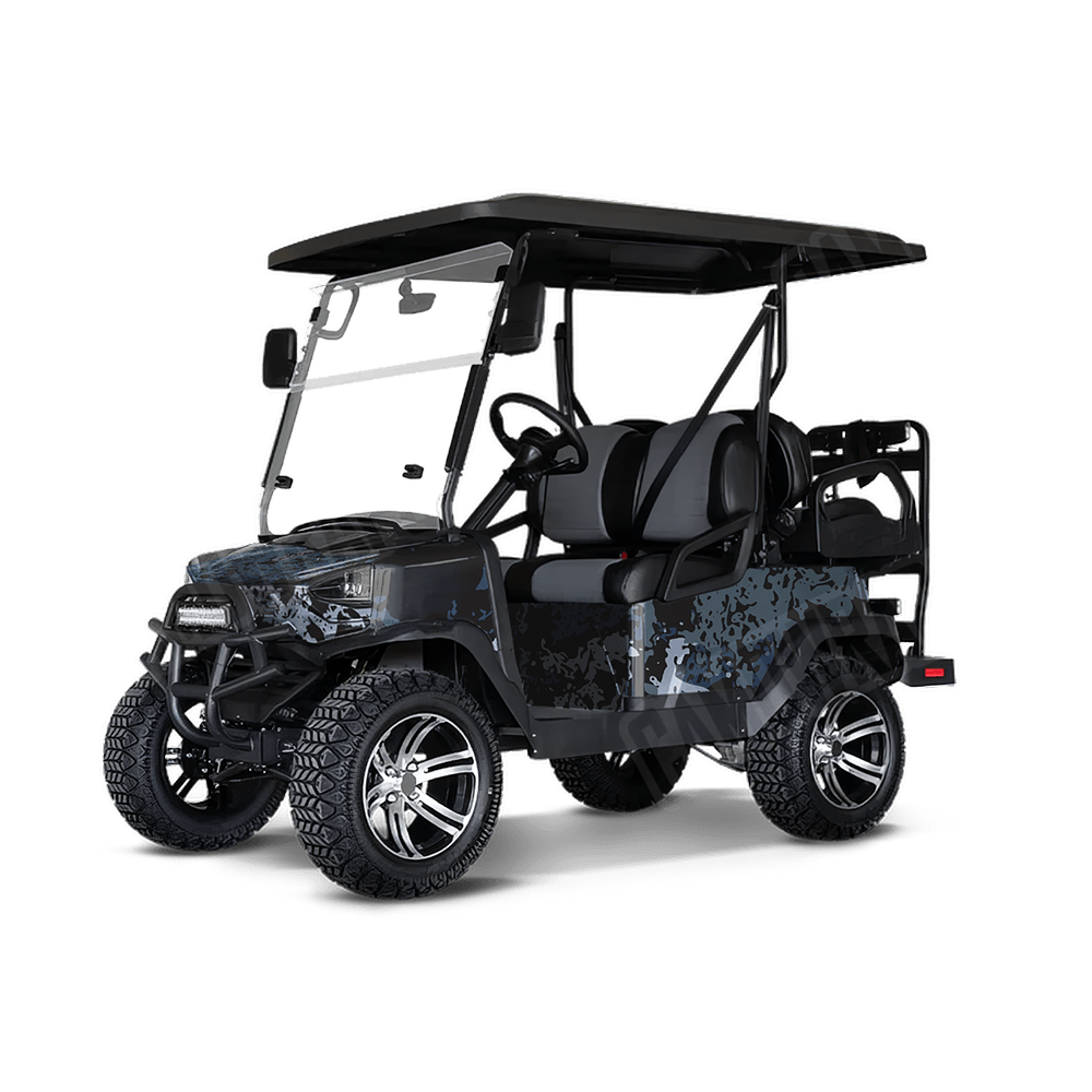 Pasted Navy Golf Cart Camo Vinyl Wrap