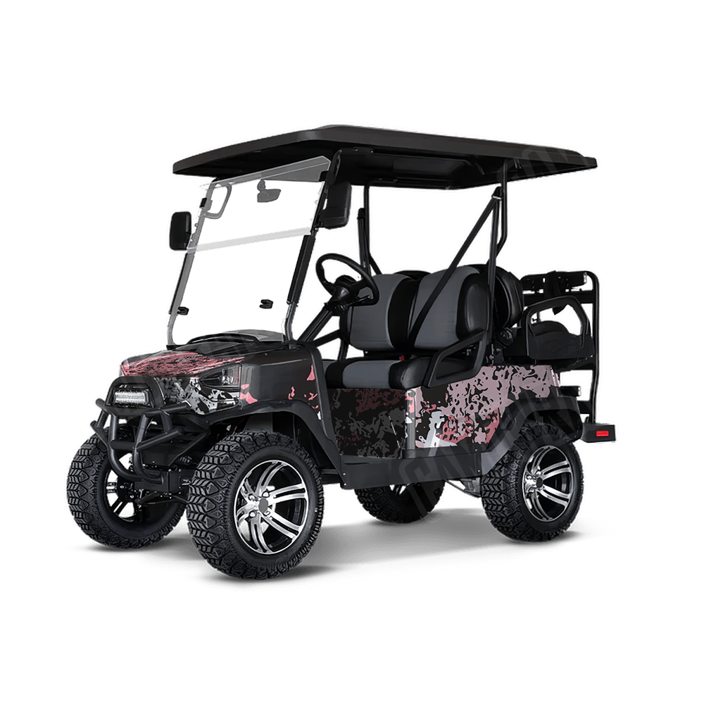 Pasted Pink Golf Cart Camo Vinyl Wrap