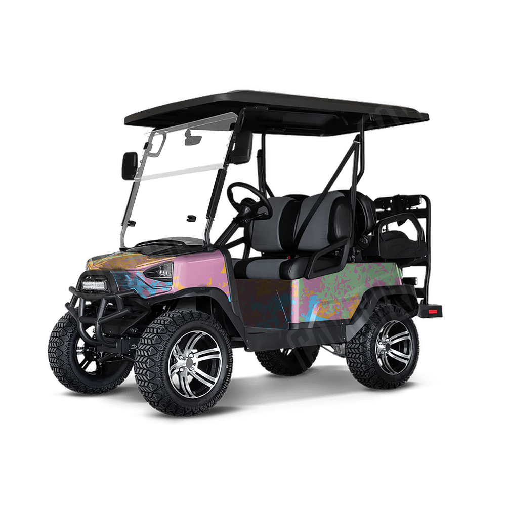 Pasted Sherbert Golf Cart Camo Vinyl Wrap