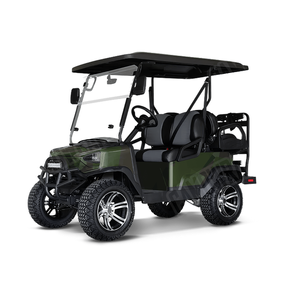 Shattered Army Dark Green Golf Cart Camo Vinyl Wrap