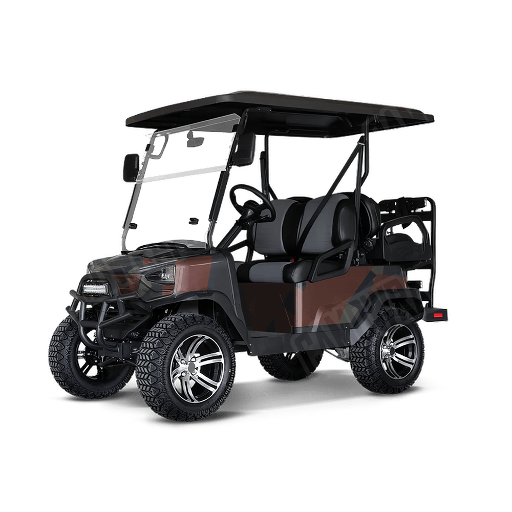 Shattered Blue Copper Golf Cart Camo Vinyl Wrap