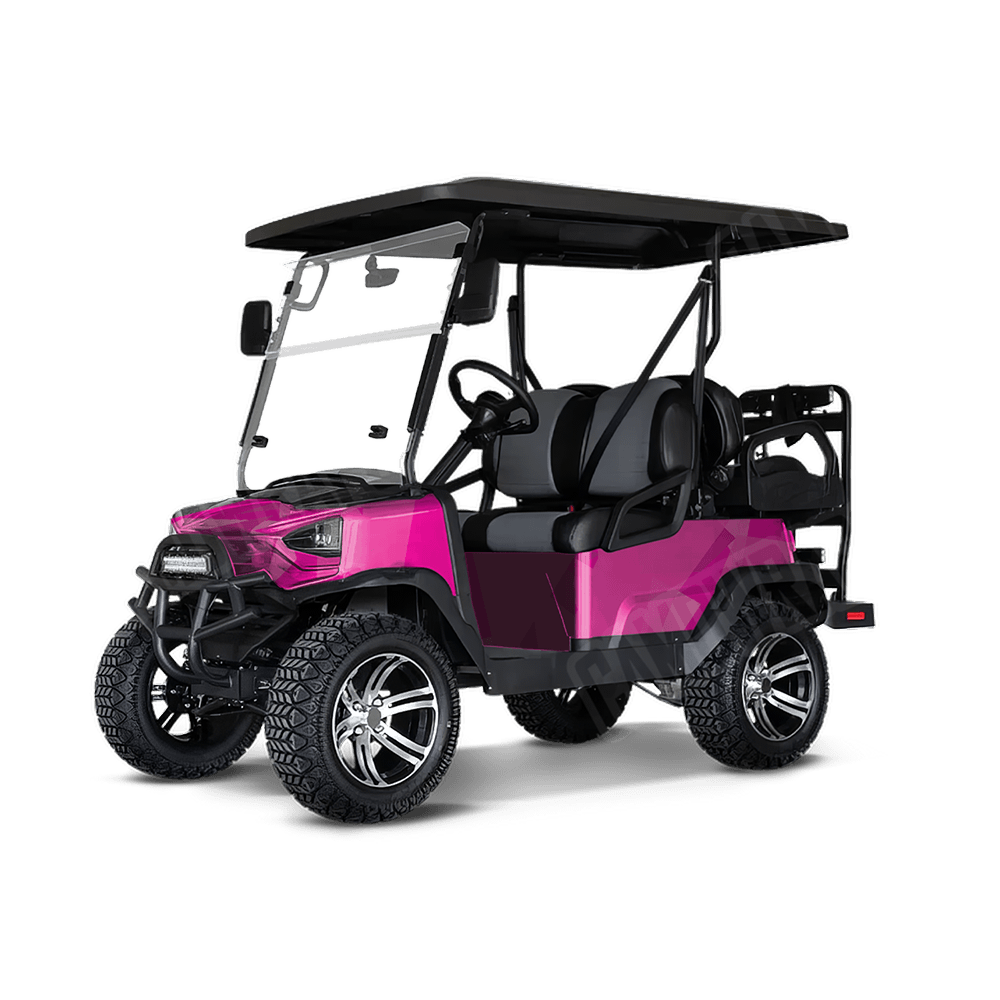 Shattered Elite Magenta Golf Cart Camo Vinyl Wrap