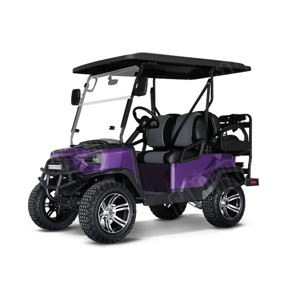 Shattered Elite Purple Golf Cart Camo Vinyl Wrap