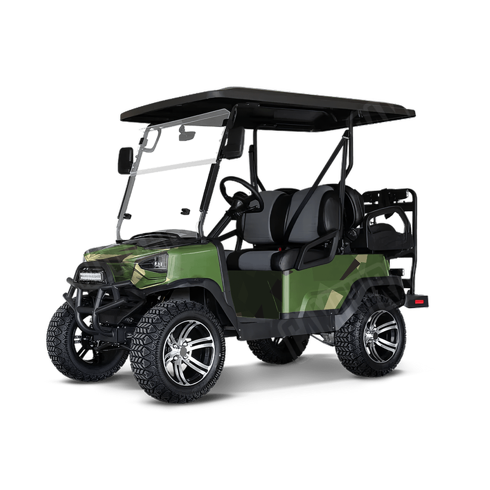Shattered Jungle Golf Cart Camo Vinyl Wrap