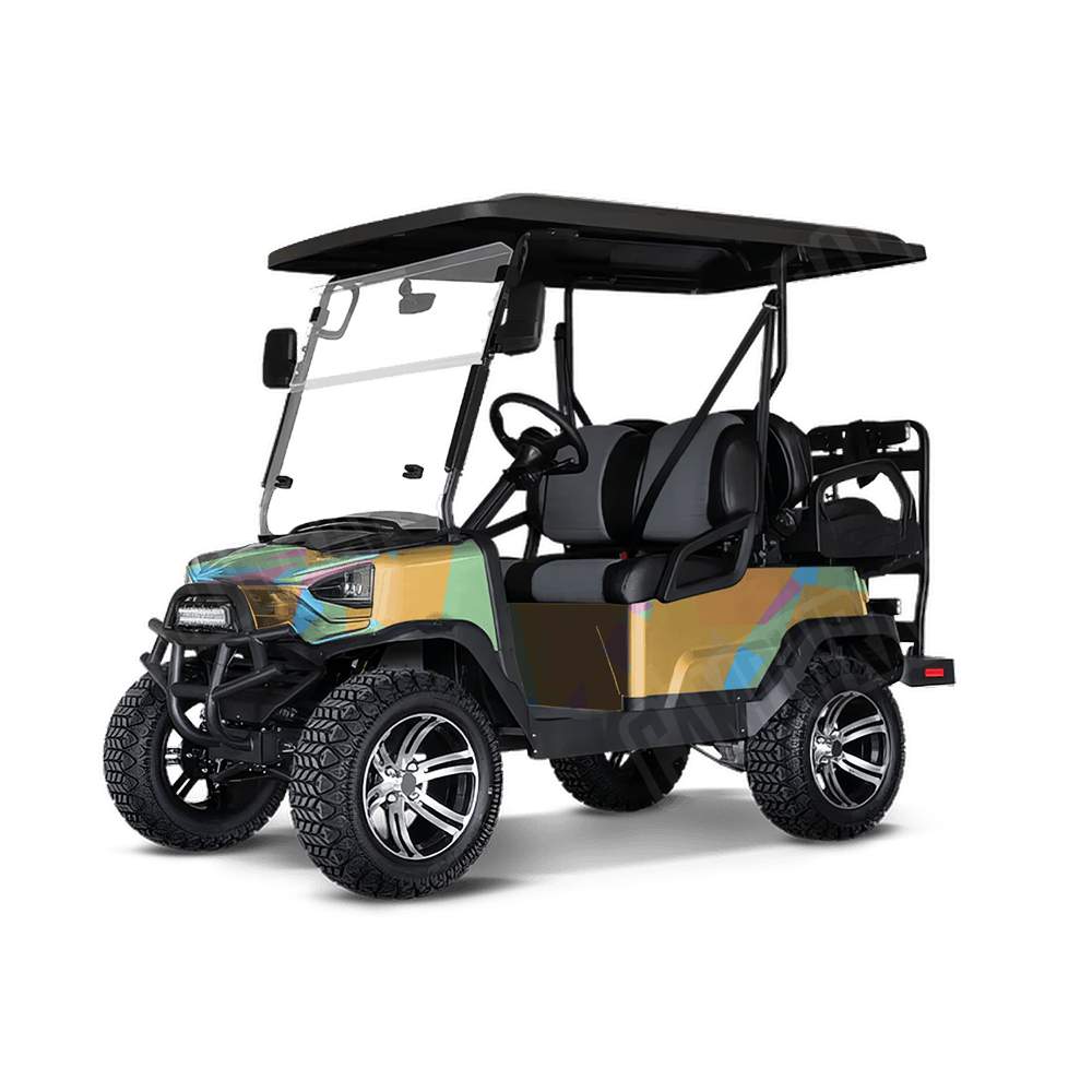 Shattered Sherbert Golf Cart Camo Vinyl Wrap